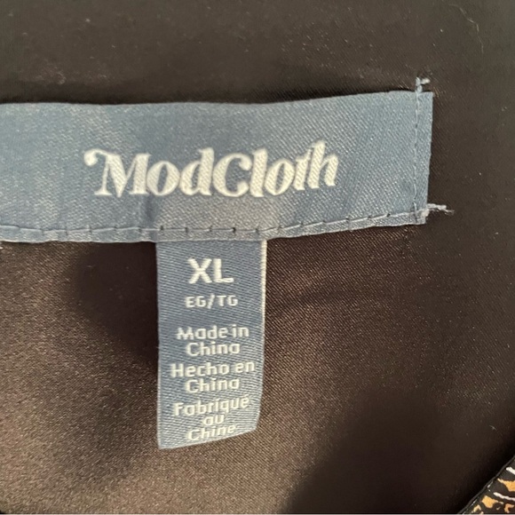 ModCloth Victorian Holiday Groove Multicolor Patterned Dress Bell Sleeves XL - Picture 3 of 8